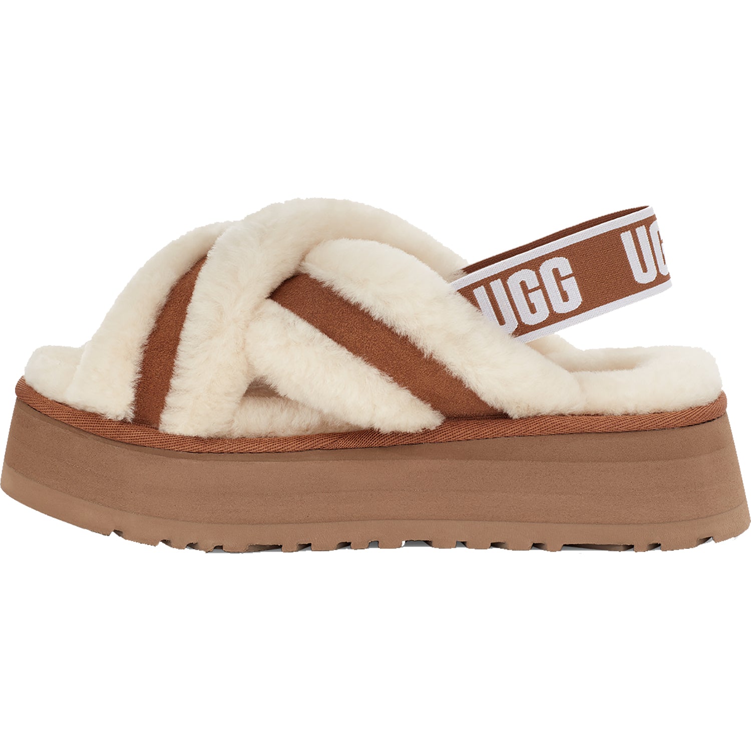 Women's UGG Disco Cross Slide Chestnut Sheepskin – Footwear etc.