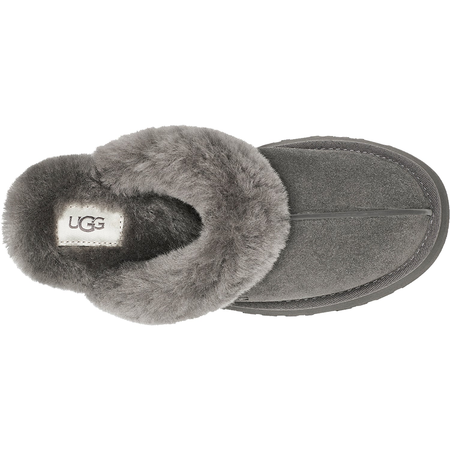 サンダル・ミュール UGG Women Sandals 1122550 CHRC Grey UGG Disco Cross Slide Gray Slippers Logo Platform Women's