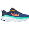 Womens Hoka one one Women's Hoka Bondi 8 Outer Space/Bellwether Blue Mesh Outer Space/Bellwether Blue Mesh