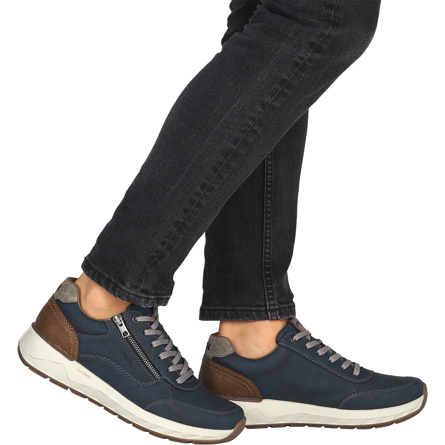 Mens Rieker Rieker 11504-14 Men's Lace Up Shoes Midnight/Amaretto Midnight/Amaretto