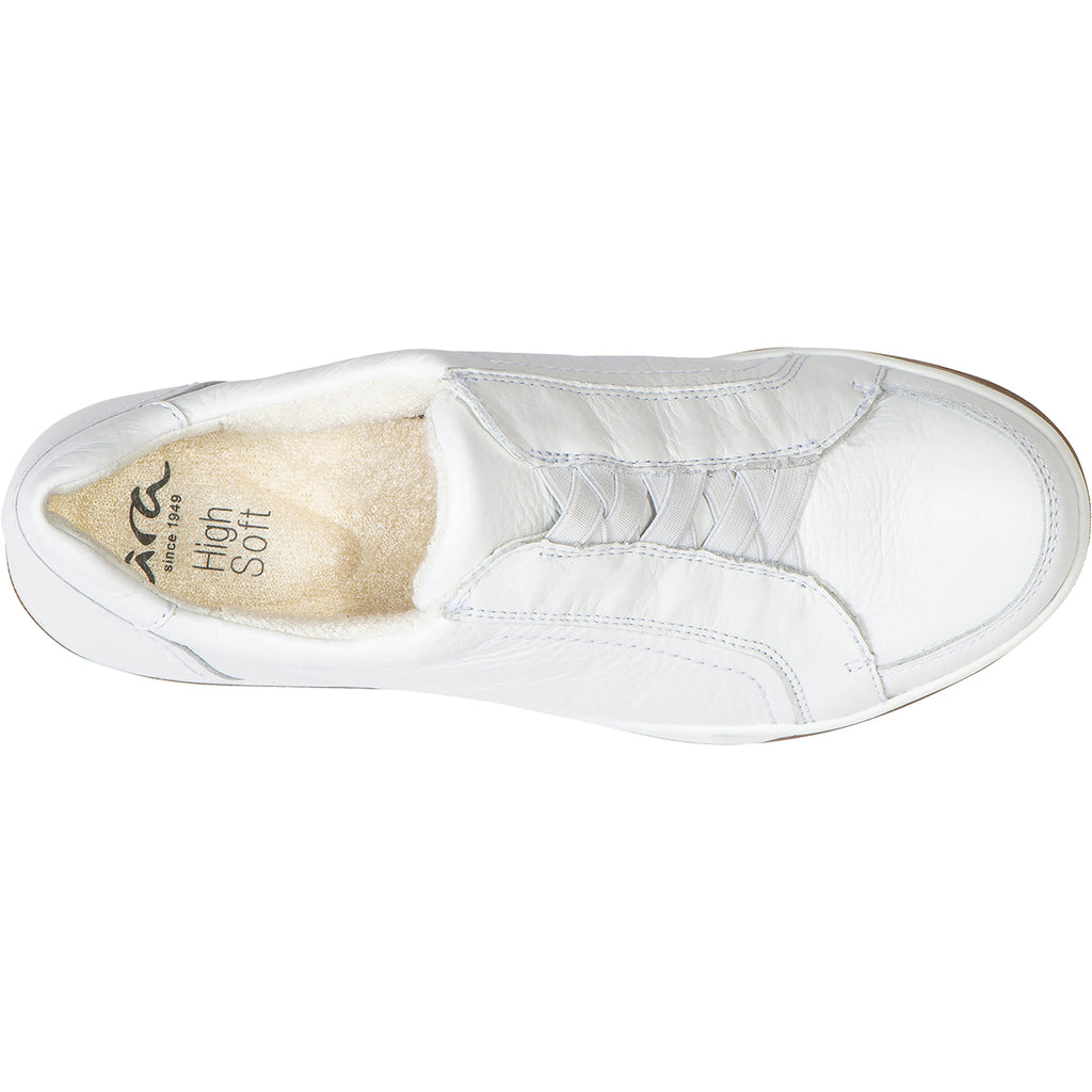Womens Ara shoes Women's Ara Rei Low Slip-On White Leather White Leather