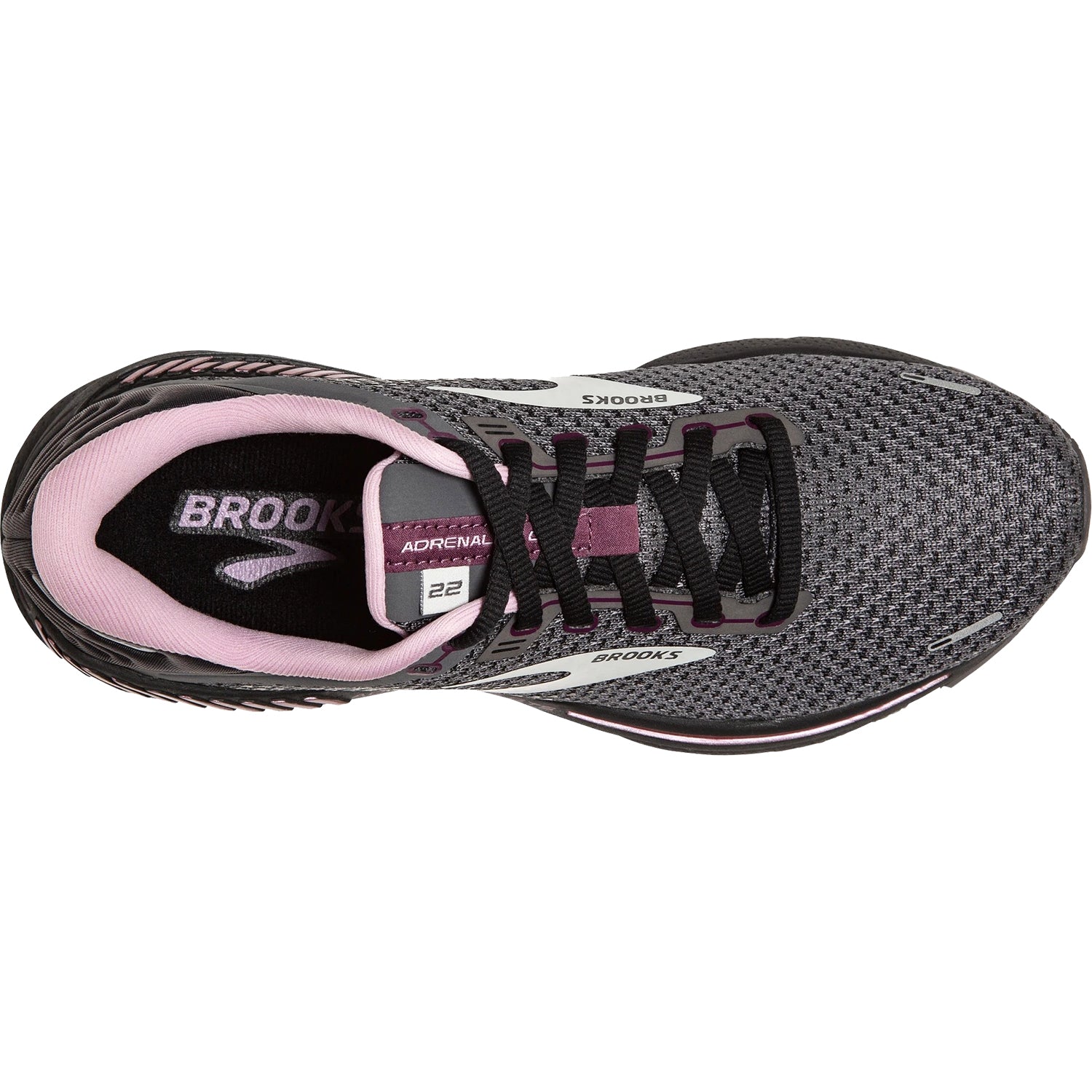 Brooks Adrenaline GTS 22 Running Shoe Women's US 9 B Pearl Black