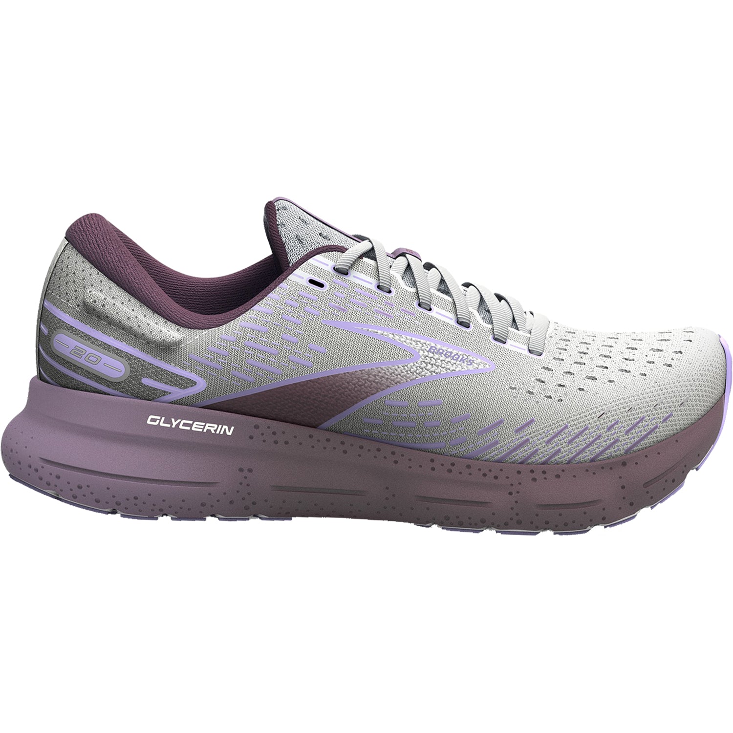 Brooks Glycerin 20 White | Women's Road Running Shoes | Footwear etc.