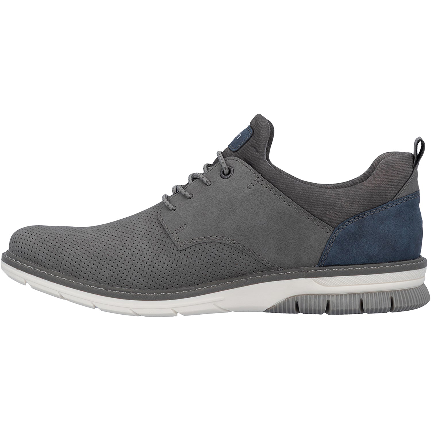 Mens Rieker Rieker 14450-42 Men's Dress Lace Up Shoes Cenere/Denim/Rauch Cenere/Denim/Rauch
