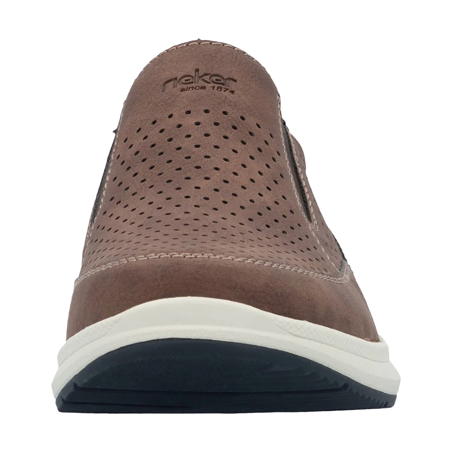 Mens Rieker Rieker 16952-24 Reinhard 52 Perfed Vegan Men's Slip Ons Tan Tan