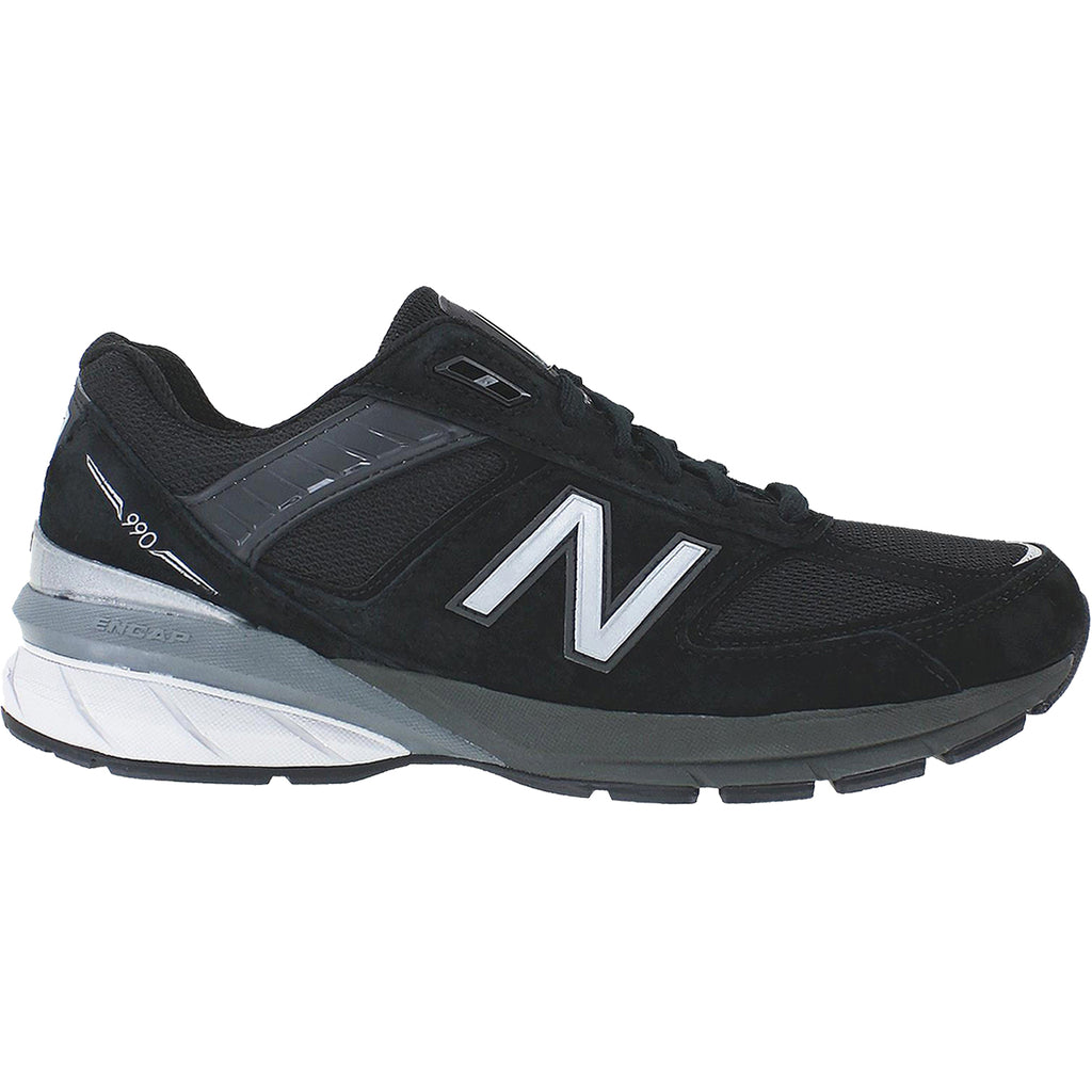 Mens New balance Men's New Balance M990BK5 Running Shoes Black/Silver Suede/Mesh Black/Silver Suede/Mesh