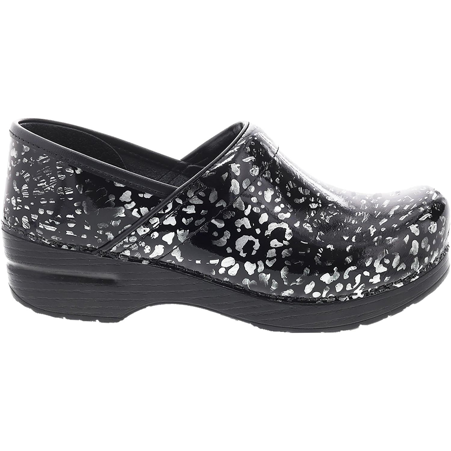 Women's Dansko Professional Clog Pewter Leopard Patent Women's Dansko Professional Clog Pewter Leopard Patent