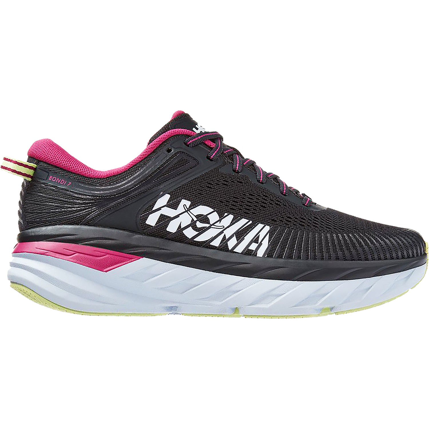 Women's Hoka One One Bondi 7 Blue Graphite/Festival Fuchsia
