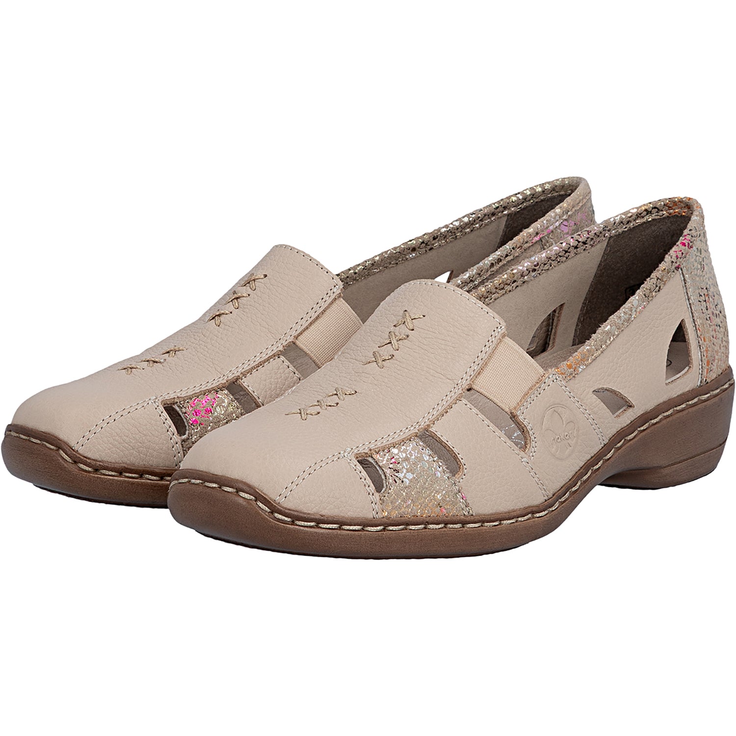 Womens Rieker Rieker 41385-63 Doris Women's Slip Ons Cliff/Multi Cliff/Multi