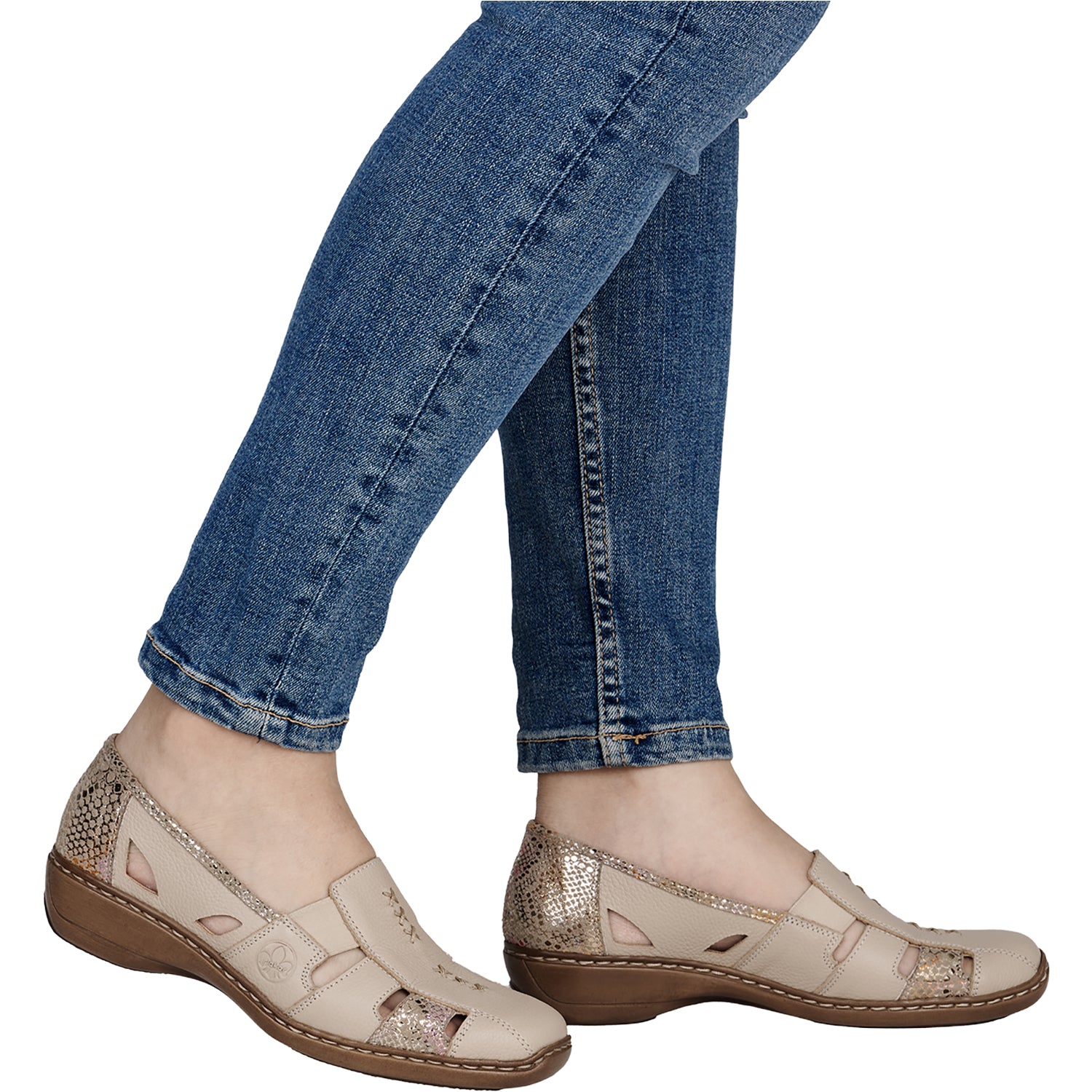 Womens Rieker Rieker 41385-63 Doris Women's Slip Ons Cliff/Multi Cliff/Multi