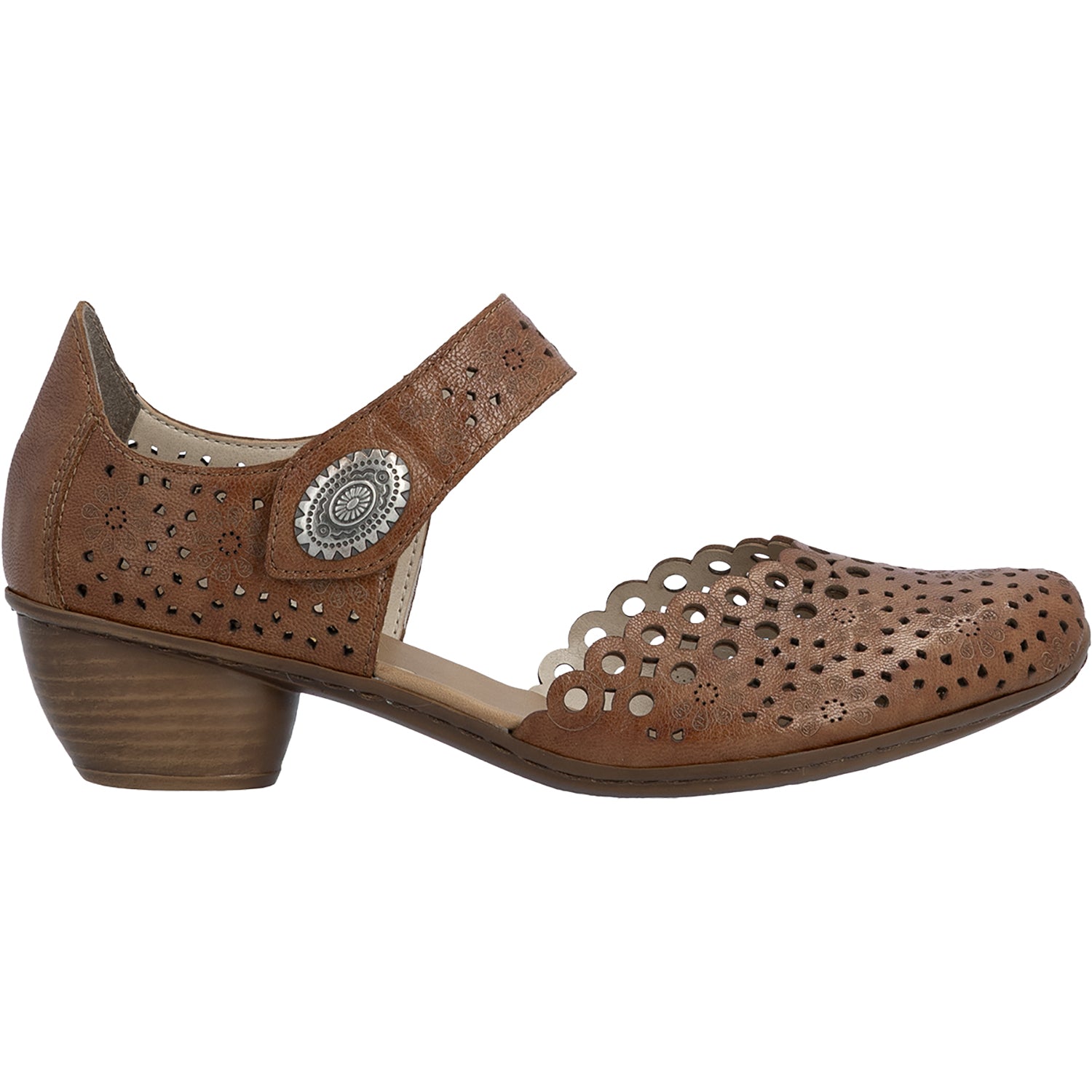 Womens Rieker Rieker 43753-22 Mirjam 53 Women's Dressy Mary Janes Cuoio Cuoio
