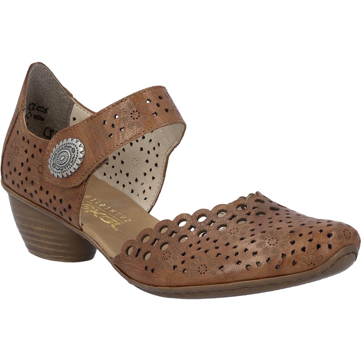 Womens Rieker Rieker 43753-22 Mirjam 53 Women's Dressy Mary Janes Cuoio Cuoio