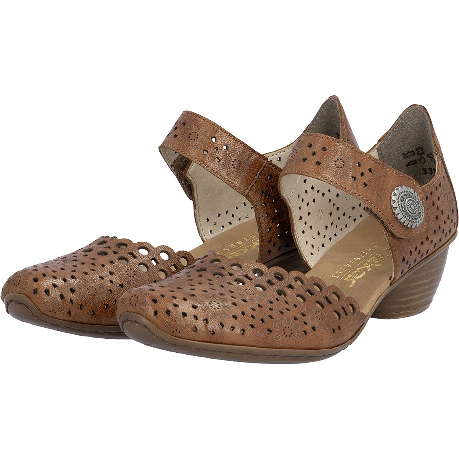 Womens Rieker Rieker 43753-22 Mirjam 53 Women's Dressy Mary Janes Cuoio Cuoio