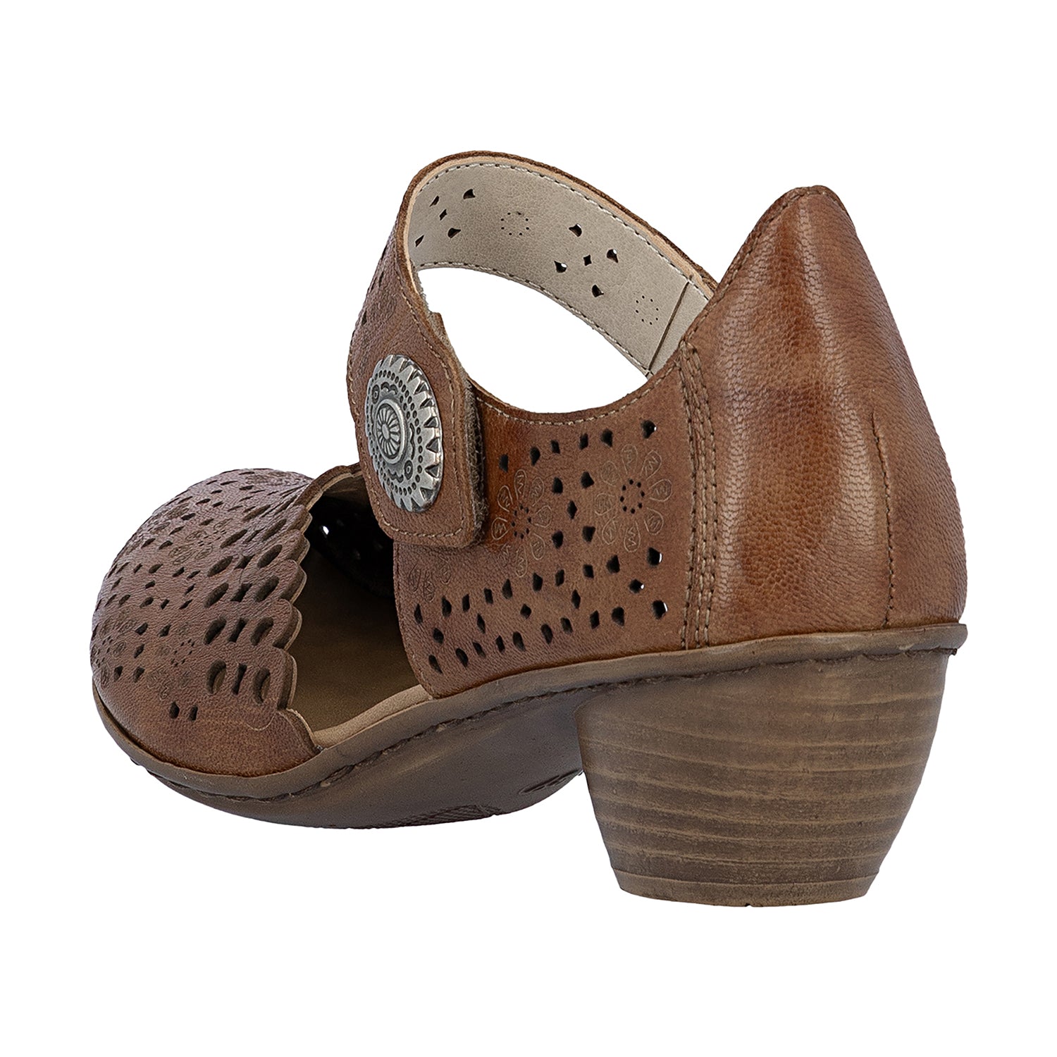 Womens Rieker Rieker 43753-22 Mirjam 53 Women's Dressy Mary Janes Cuoio Cuoio