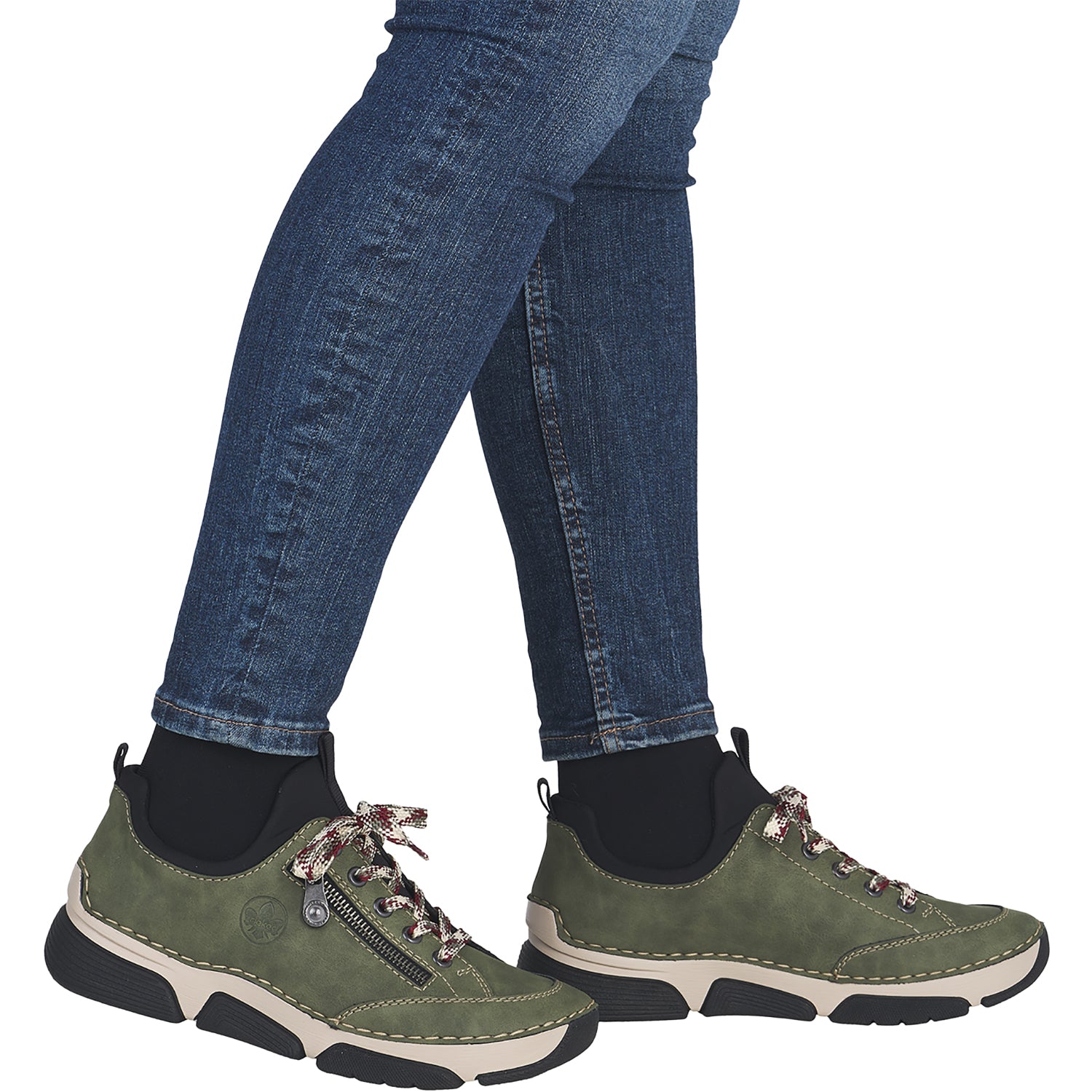 Rieker 45973-54 Angela Women's Lace Up Shoes Liane/Schwarz