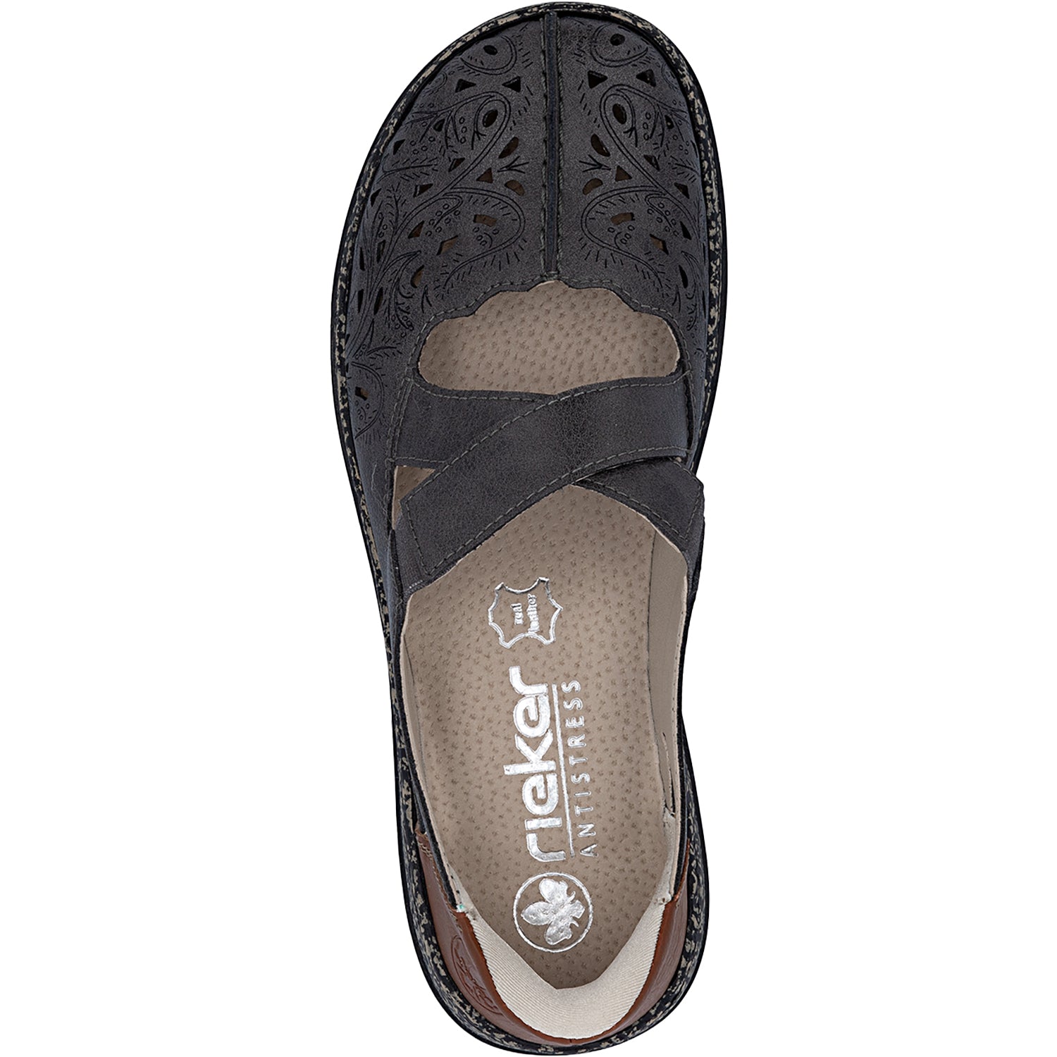 Womens Rieker Rieker 46352-45 Women's Mary Janes Basalt/Cayenne Basalt/Cayenne