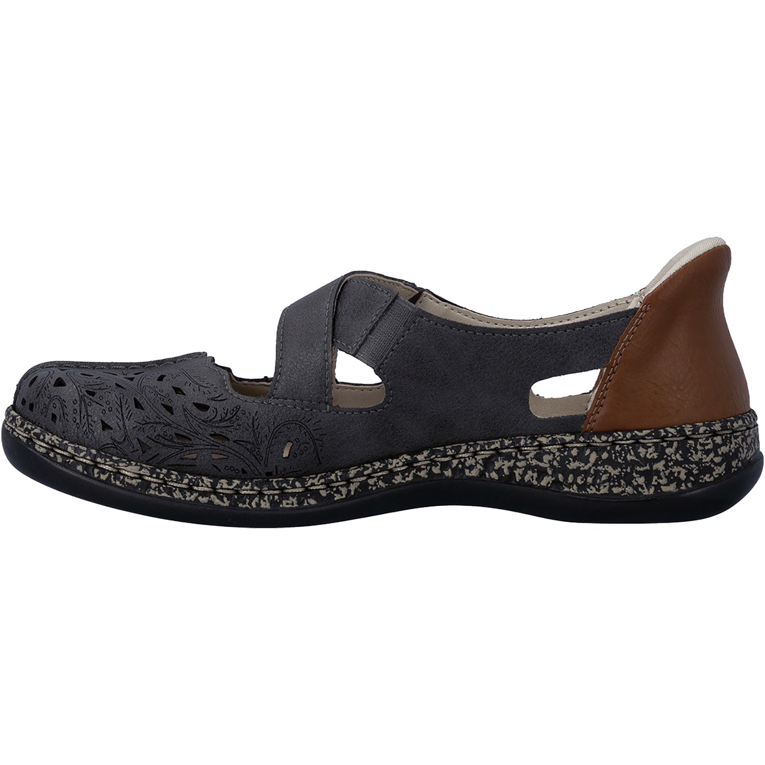 Womens Rieker Rieker 46352-45 Women's Mary Janes Basalt/Cayenne Basalt/Cayenne