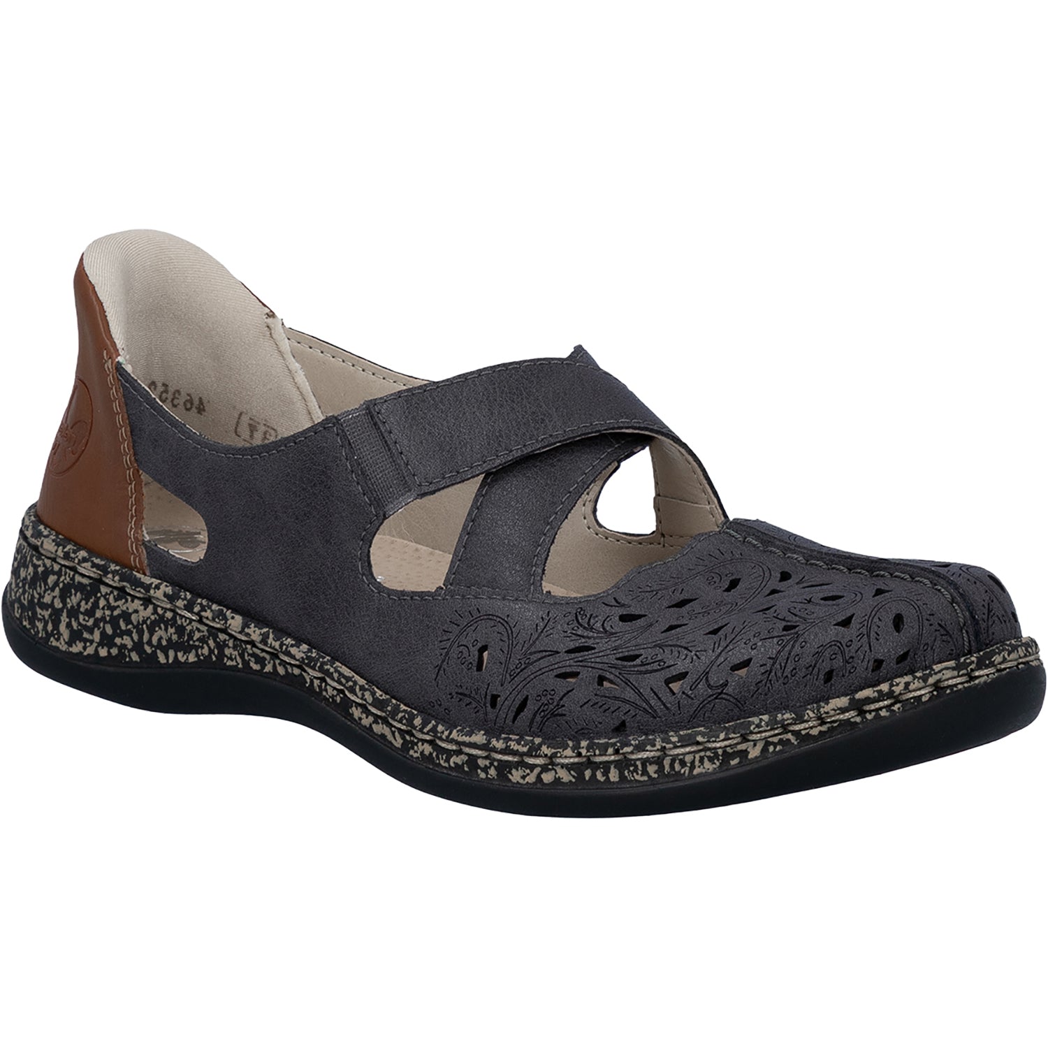 Womens Rieker Rieker 46352-45 Women's Mary Janes Basalt/Cayenne Basalt/Cayenne
