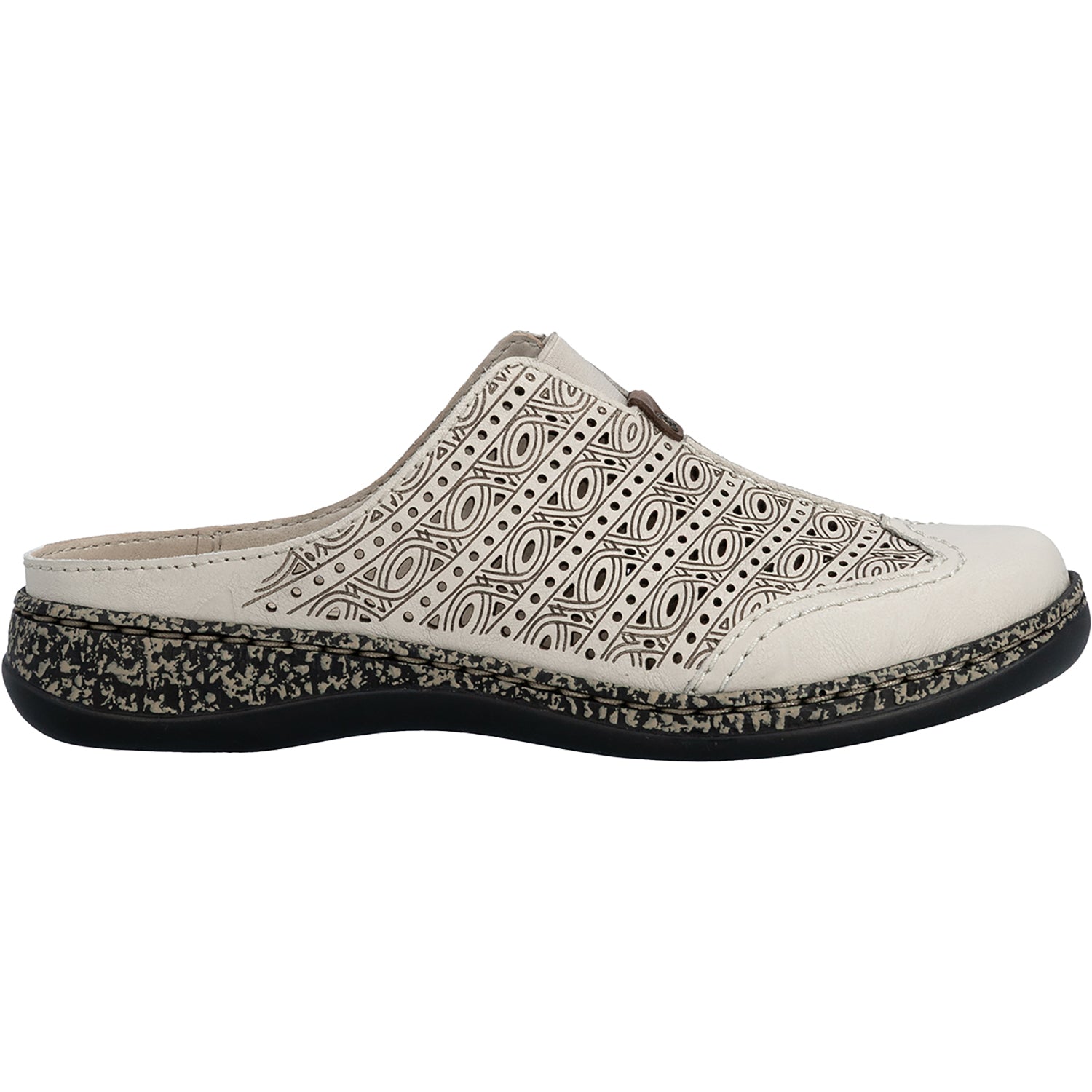 Womens Rieker Rieker 43676-60 Daisy 76 Women's Clogs Crema/Amaretto Crema/Amaretto