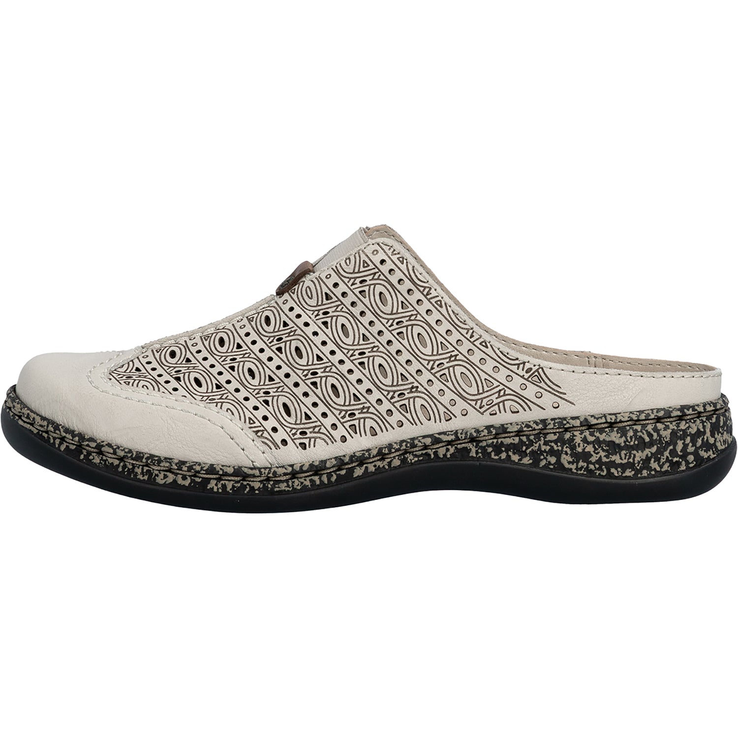 Womens Rieker Rieker 43676-60 Daisy 76 Women's Clogs Crema/Amaretto Crema/Amaretto