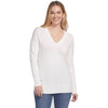 Womens Tribal Women's Tribal V-Neck Sweater Cream Cream