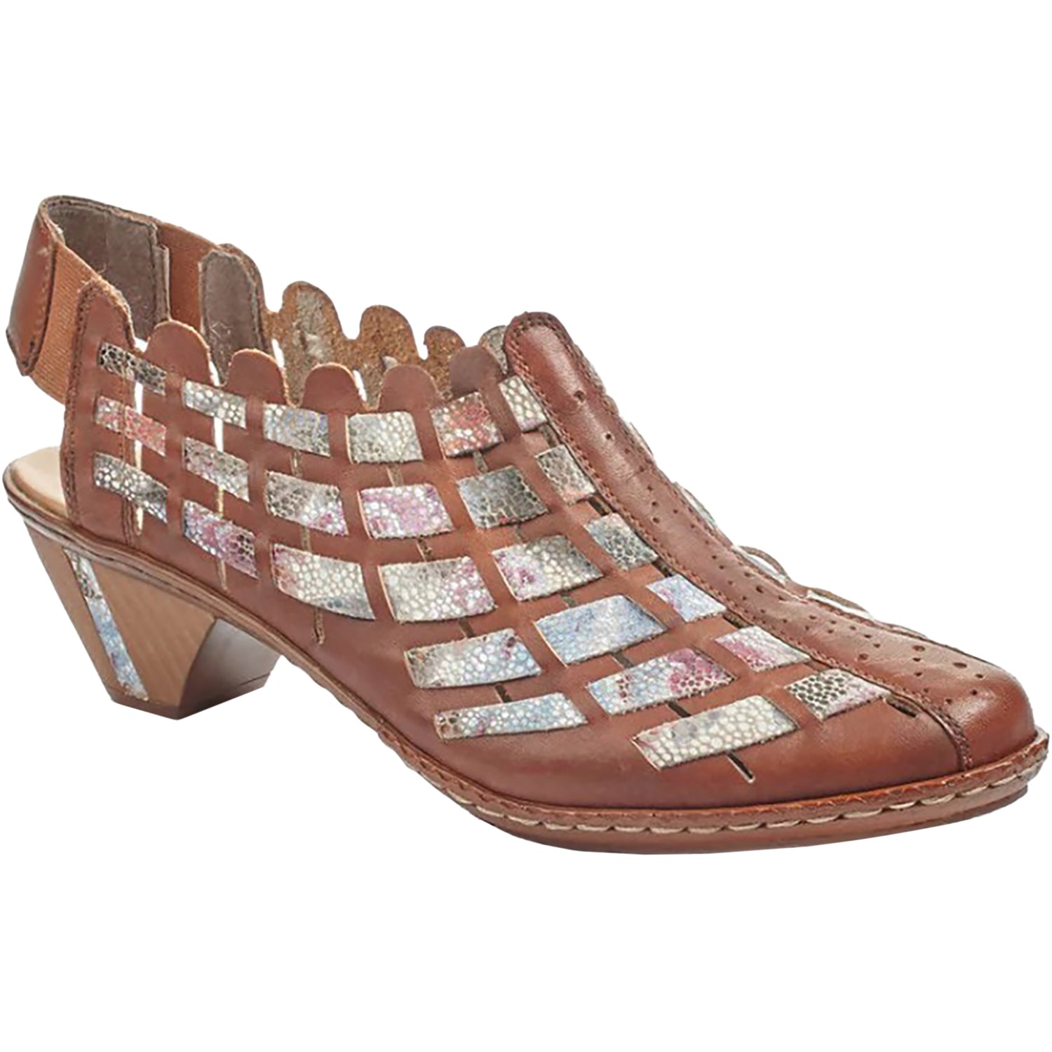 Rieker Women's Sina 78 Pumps Brown Multi 39