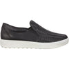 Womens Ecco Women's Ecco Soft 7 Woven Slip On Black Leather Black Leather