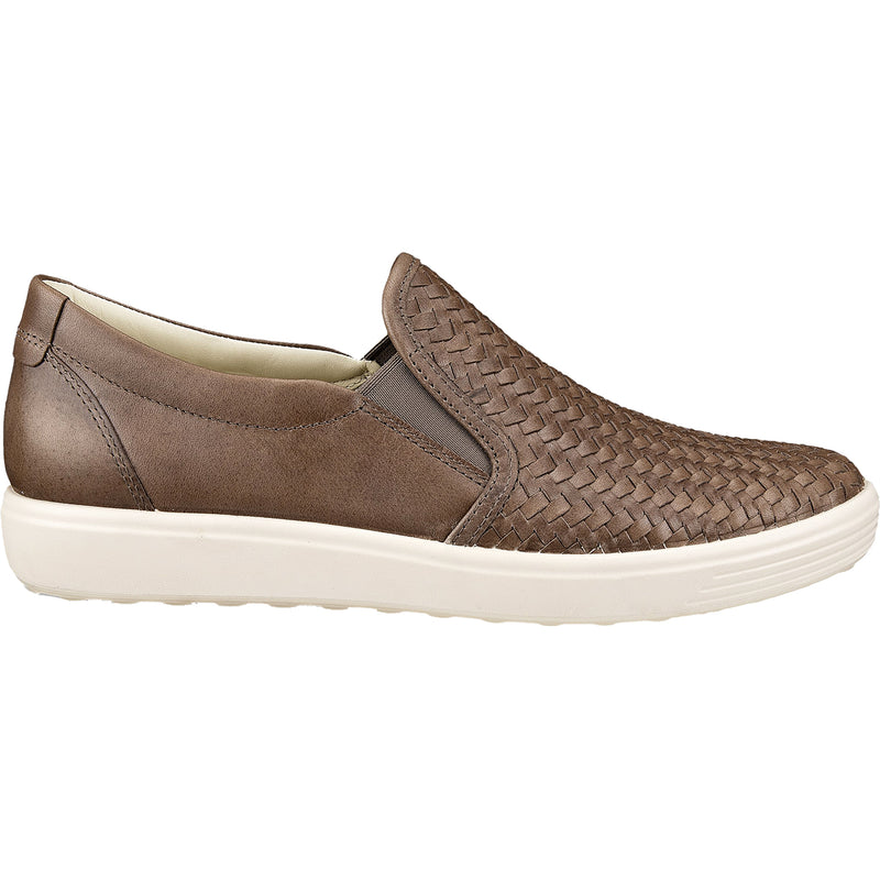 Women's Ecco Soft 7 Woven Slip-On Taupe Leather