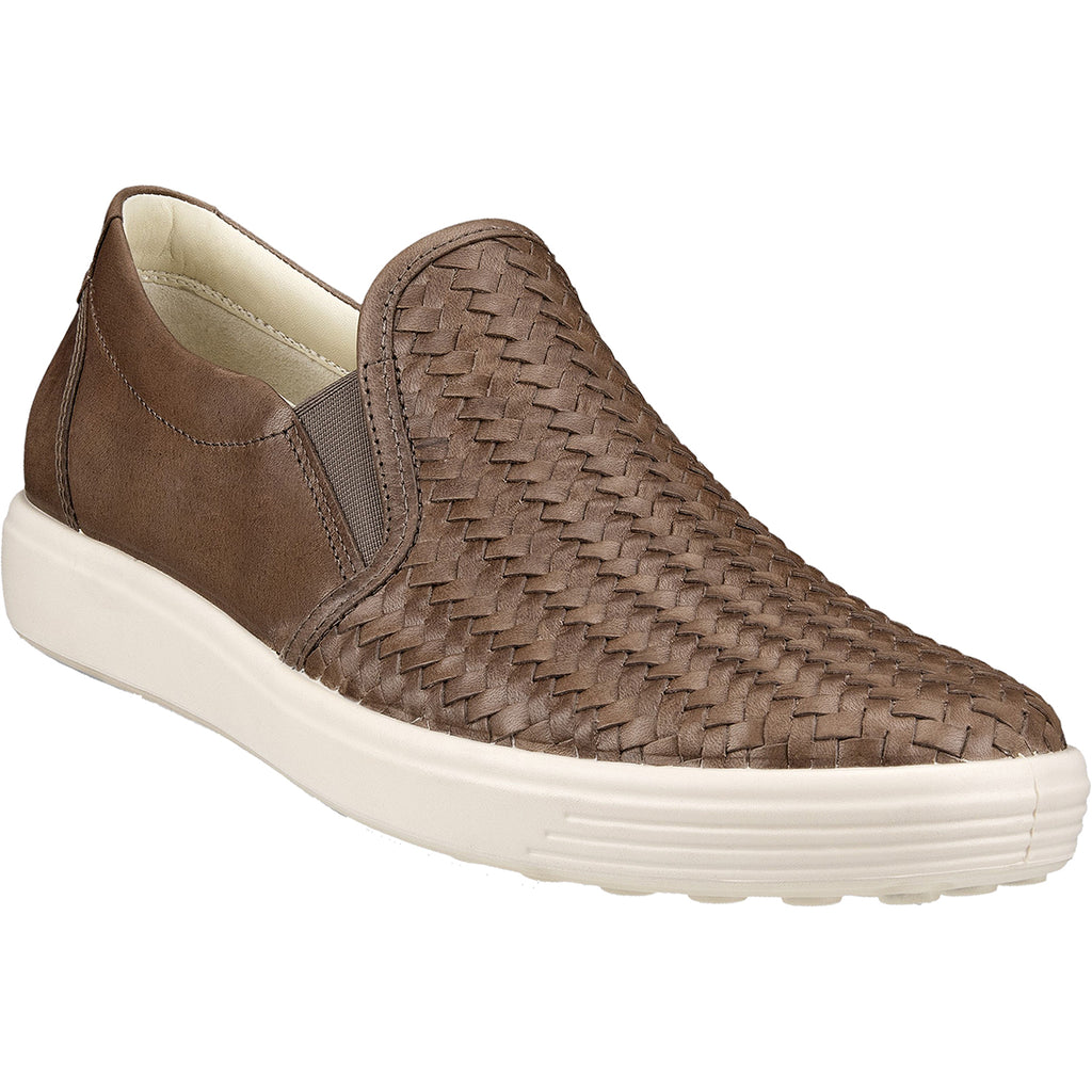 Womens Ecco Women's Ecco Soft 7 Woven Slip-On Taupe Leather Taupe Leather