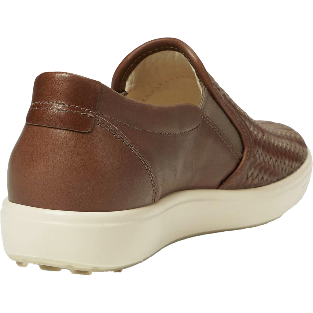 Womens Ecco Women's Ecco Soft 7 Woven Slip-On Taupe Leather Taupe Leather