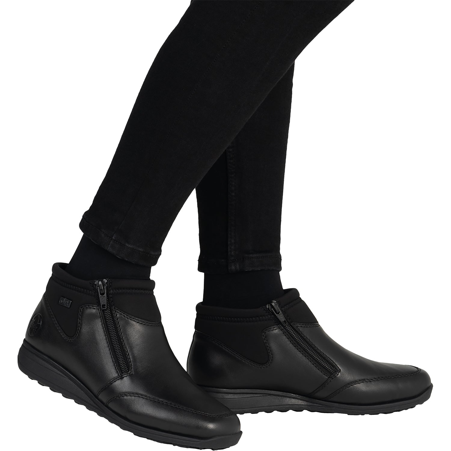 Womens Rieker Rieker 47270-00 Women's Booties Schwarz/Schwarz Schwarz/Schwarz