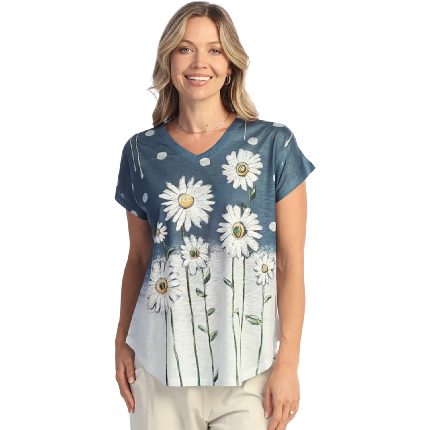 Womens Jess & jane Jess & Jane V-Neck Short Sleeve Dolman Women's Top Friendship Friendship