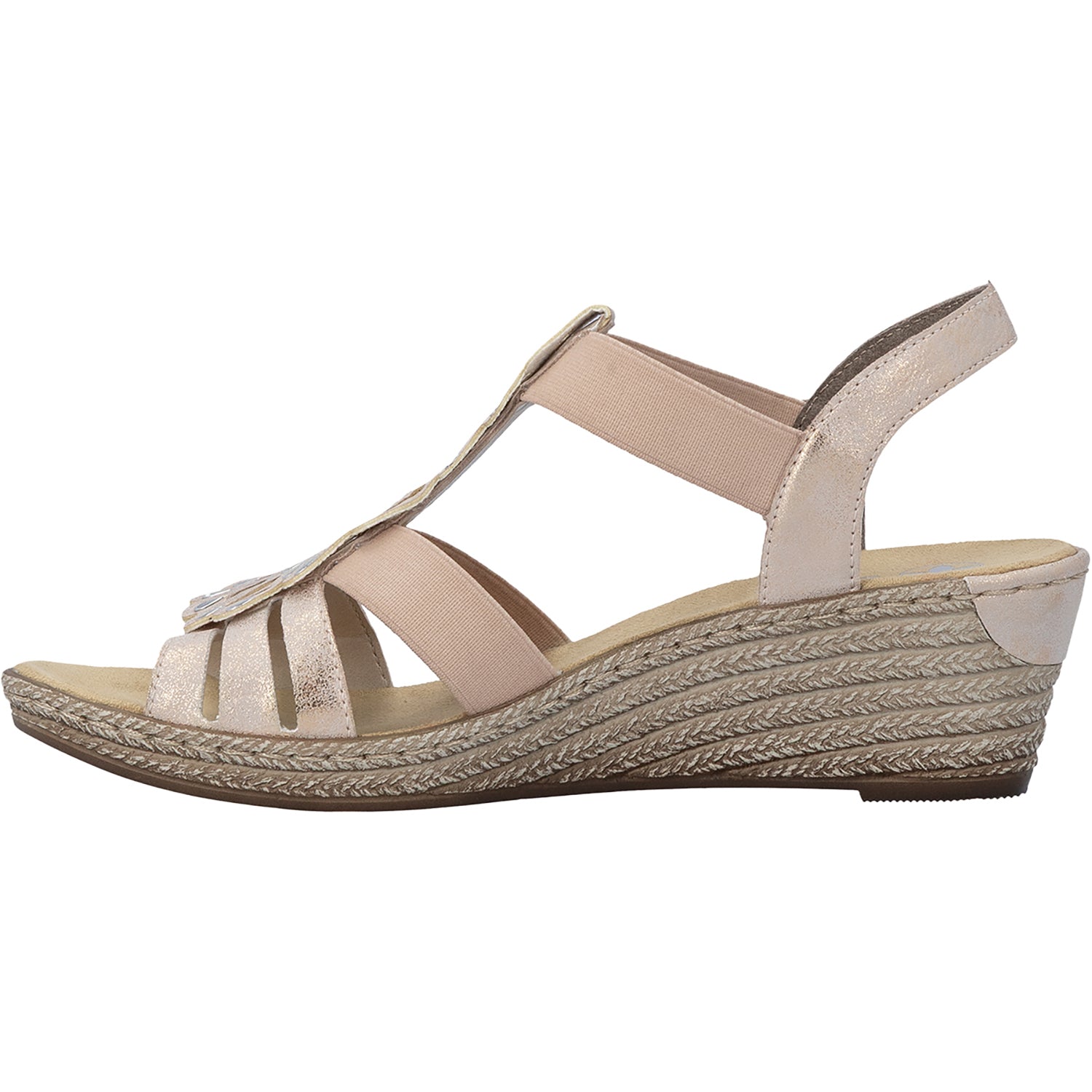 Womens Rieker Rieker 62436-31 Fanni 36 Women's Sandals Rosegold Rosegold