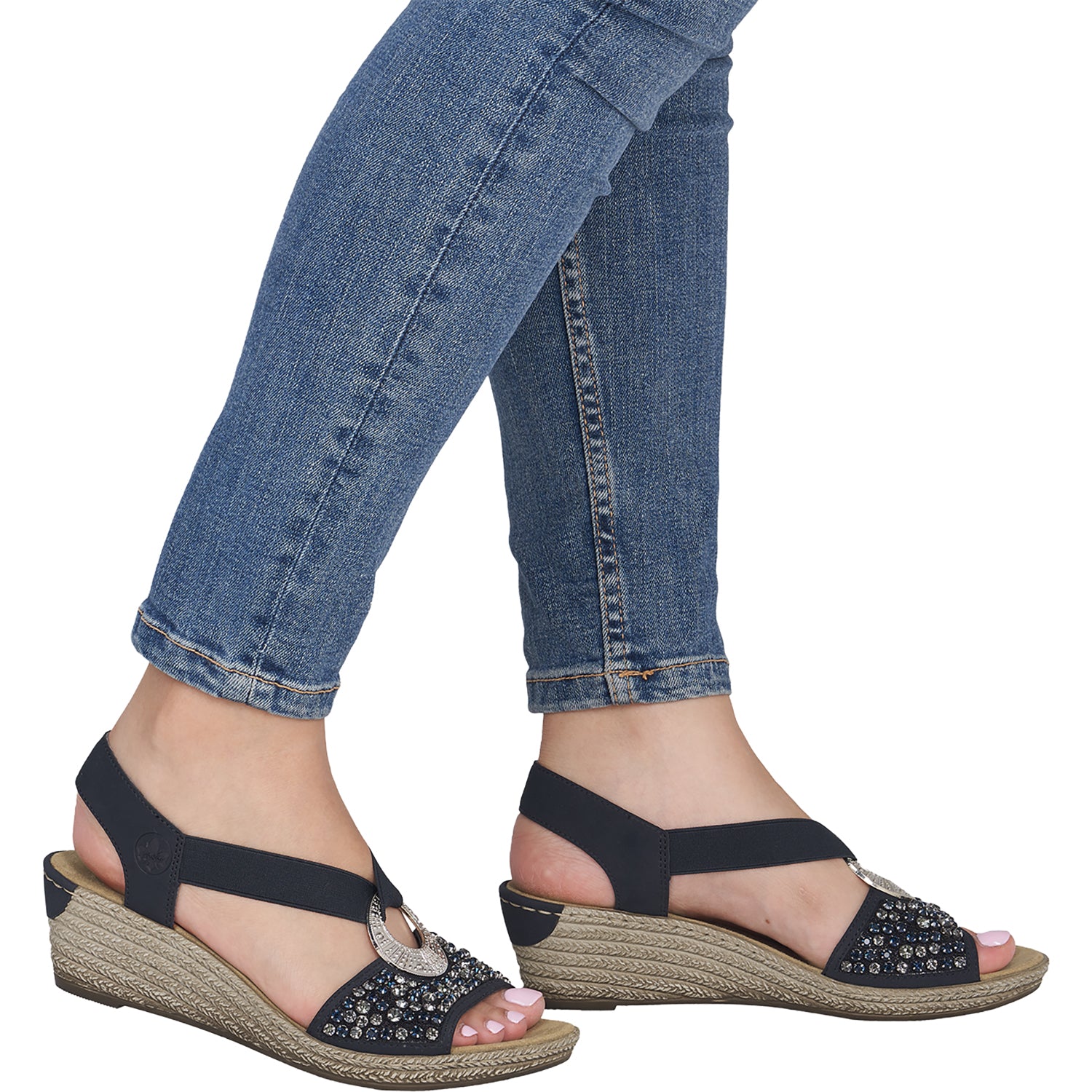 Womens Rieker Rieker 62451-14 Fanni Women's Sandals Pazifik Pazifik