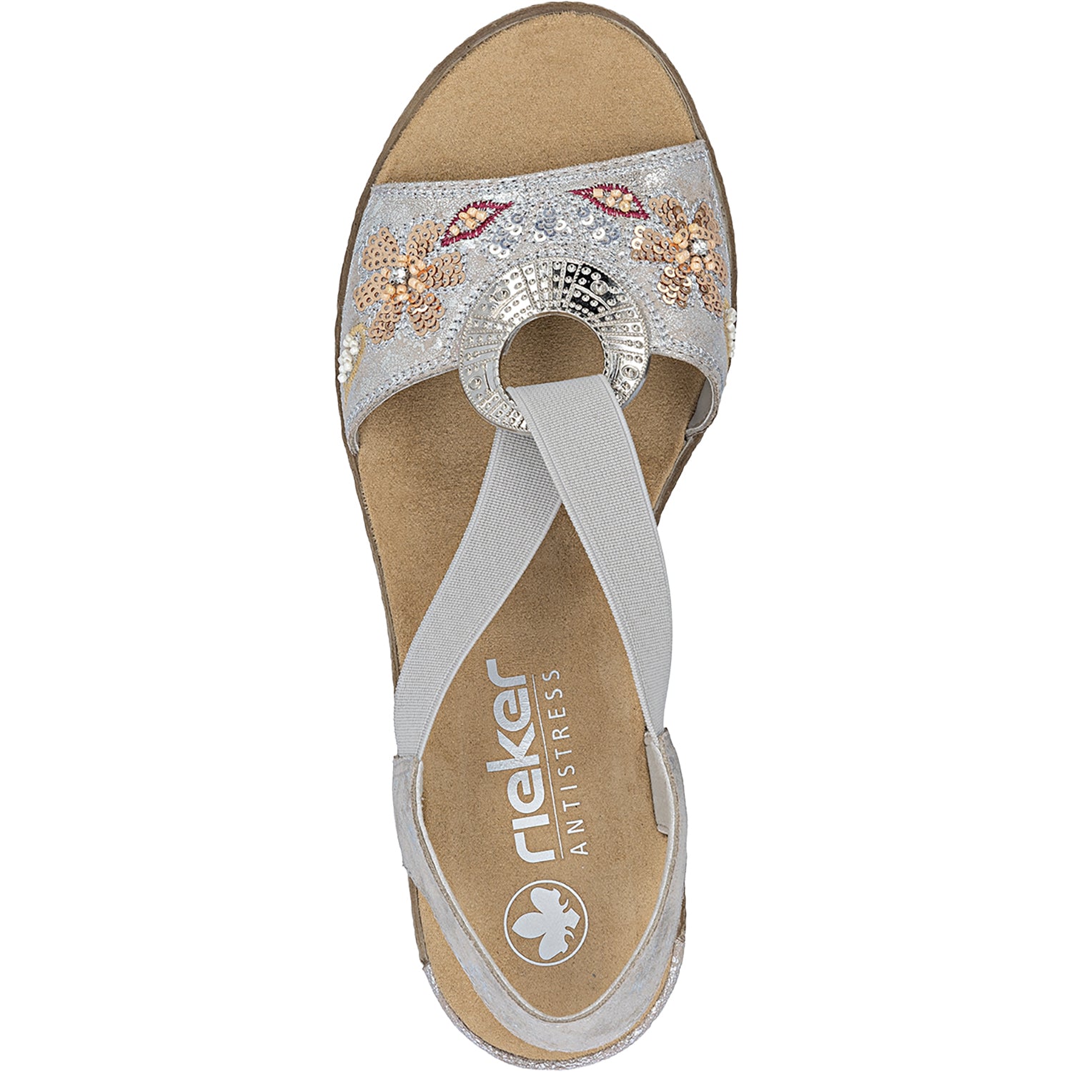 Womens Rieker Rieker 62466-90 Fanni Rose Metallic Rose Metallic