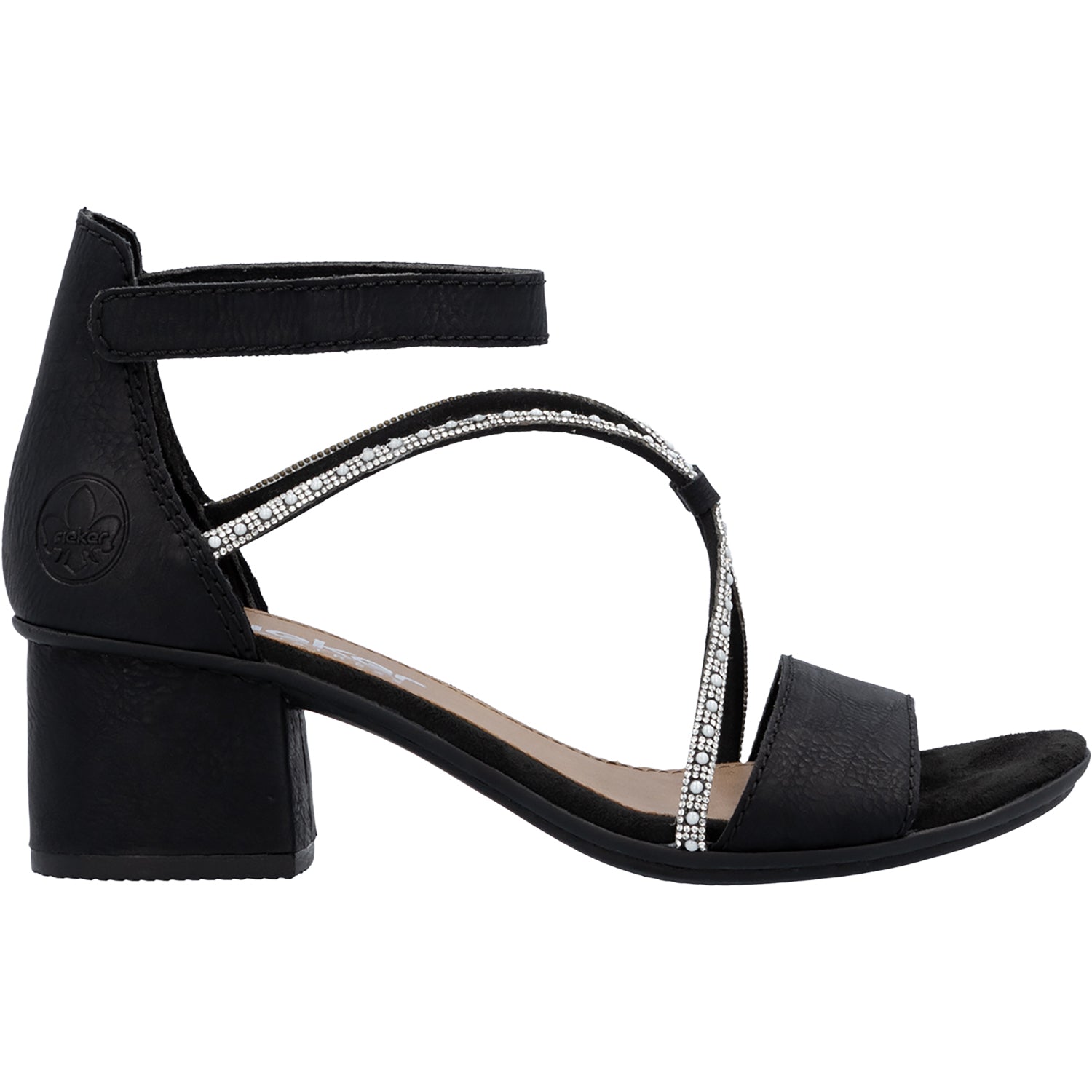 Womens Rieker Rieker 64654-00 Women's Dress Heels Schwarz/Schwarz Eagle/Tubealino Schwarz/Schwarz Eagle/Tubealino