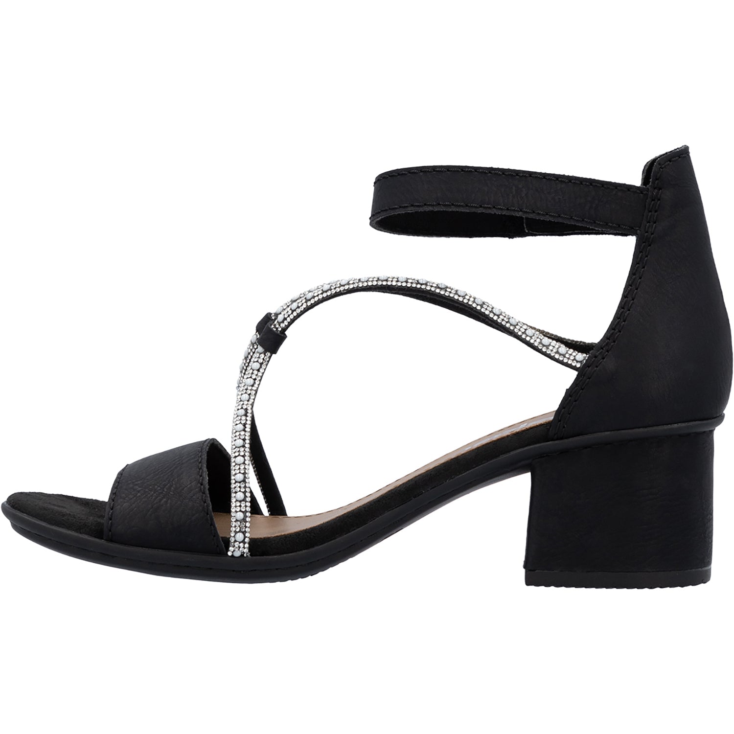 Womens Rieker Rieker 64654-00 Women's Dress Heels Schwarz/Schwarz Eagle/Tubealino Schwarz/Schwarz Eagle/Tubealino
