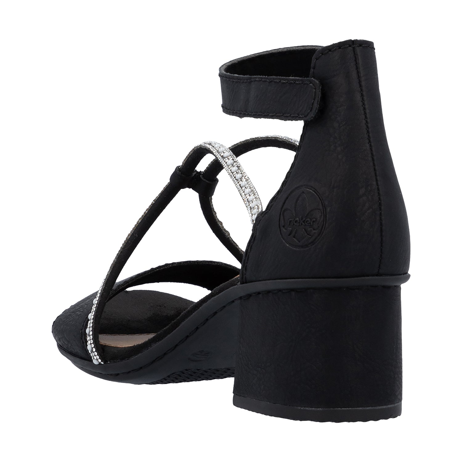 Womens Rieker Rieker 64654-00 Women's Dress Heels Schwarz/Schwarz Eagle/Tubealino Schwarz/Schwarz Eagle/Tubealino