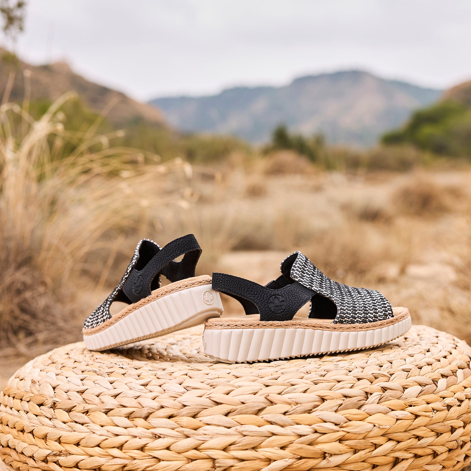 Womens Rieker Rieker 69276-00 Women's Sandals Schwarz Sand/Schwarz Schwarz Sand/Schwarz