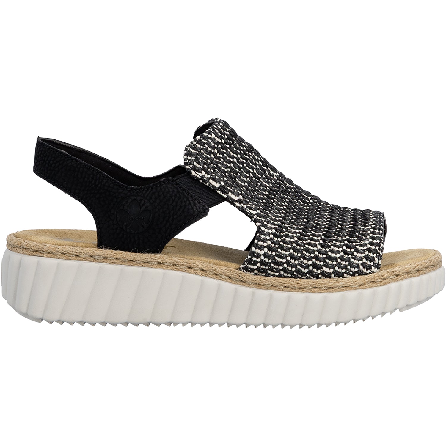 Womens Rieker Rieker 69276-00 Women's Sandals Schwarz Sand/Schwarz Schwarz Sand/Schwarz