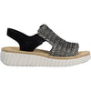 Womens Rieker Rieker 69276-00 Women's Sandals Schwarz Sand/Schwarz Schwarz Sand/Schwarz