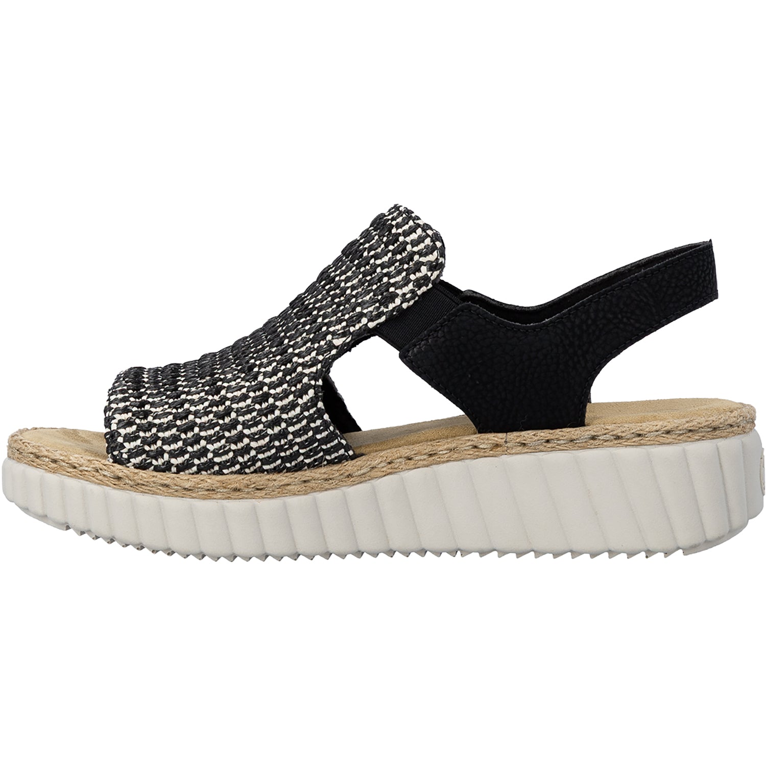 Womens Rieker Rieker 69276-00 Women's Sandals Schwarz Sand/Schwarz Schwarz Sand/Schwarz