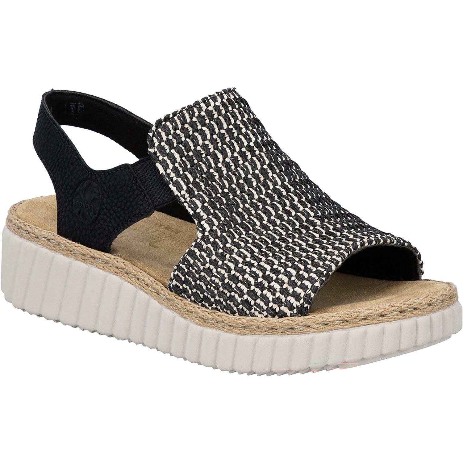 Womens Rieker Rieker 69276-00 Women's Sandals Schwarz Sand/Schwarz Schwarz Sand/Schwarz