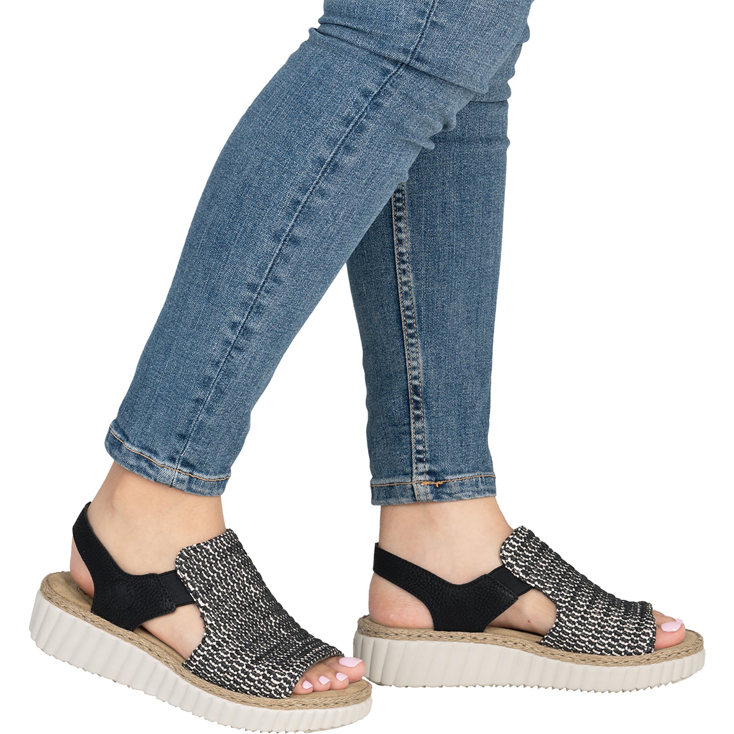 Womens Rieker Rieker 69276-00 Women's Sandals Schwarz Sand/Schwarz Schwarz Sand/Schwarz