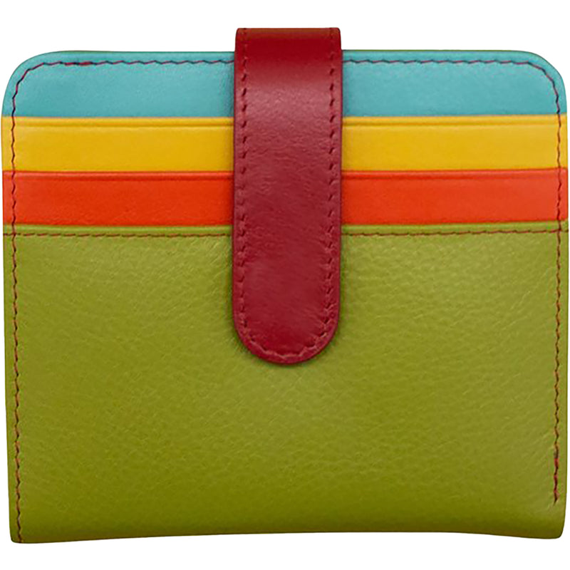 Women's ili New York Bi-Fold Credit Card Wallet Citrus Multi Leather