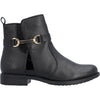 Womens Rieker Rieker 74856-00 Ornella Women's Boots Schwarz/Schwarz Leather Schwarz/Schwarz Leather