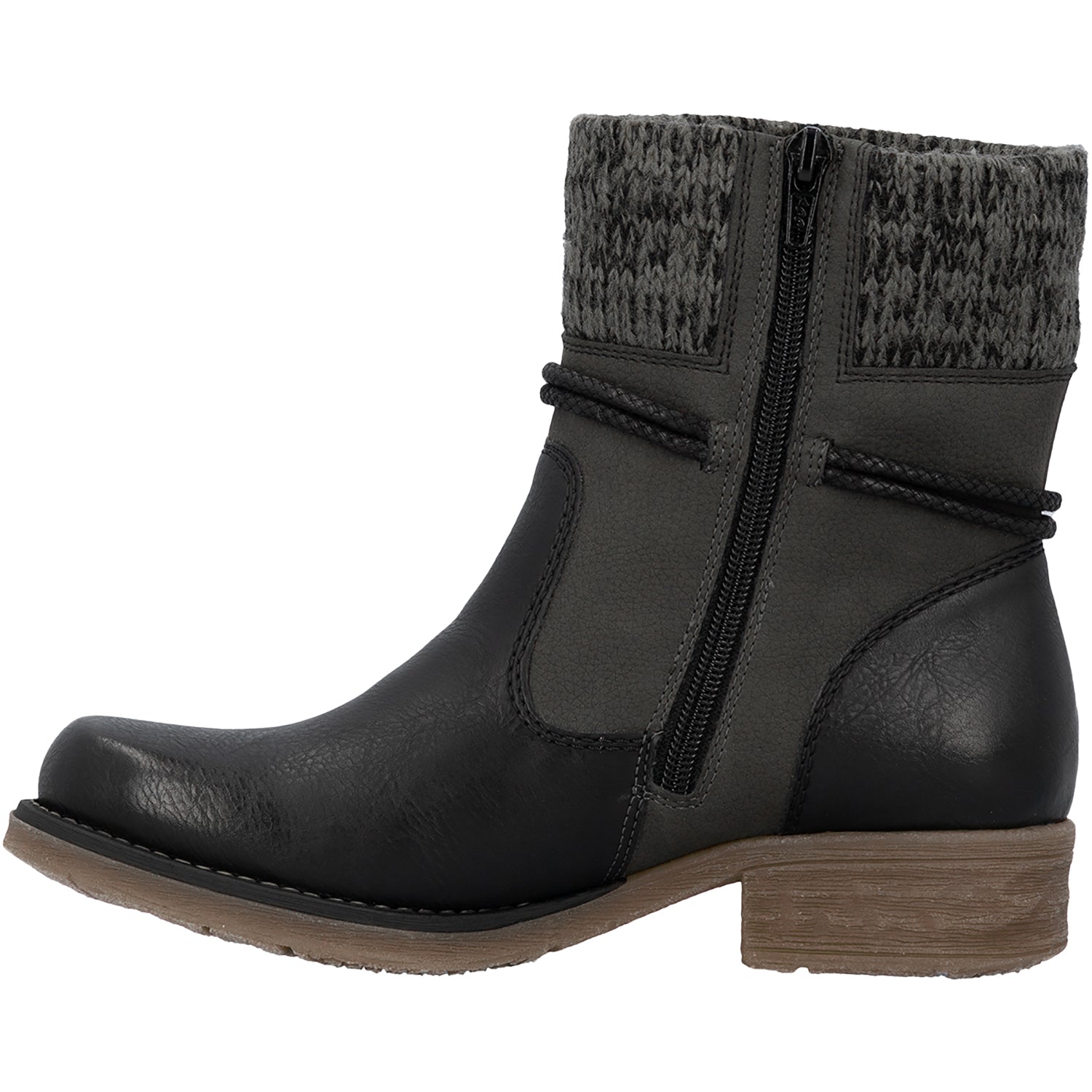 Womens Rieker Rieker 79688-00 Fee Wool Women's Boots Schwarz/Stromboli/Athrazit Schwarz/Stromboli/Athrazit