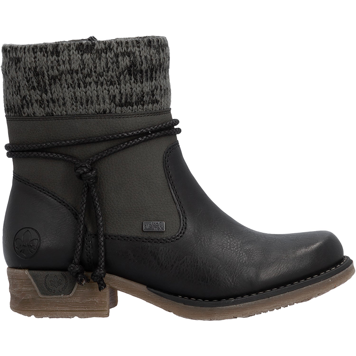 Womens Rieker Rieker 79688-00 Fee Wool Women's Boots Schwarz/Stromboli/Athrazit Schwarz/Stromboli/Athrazit