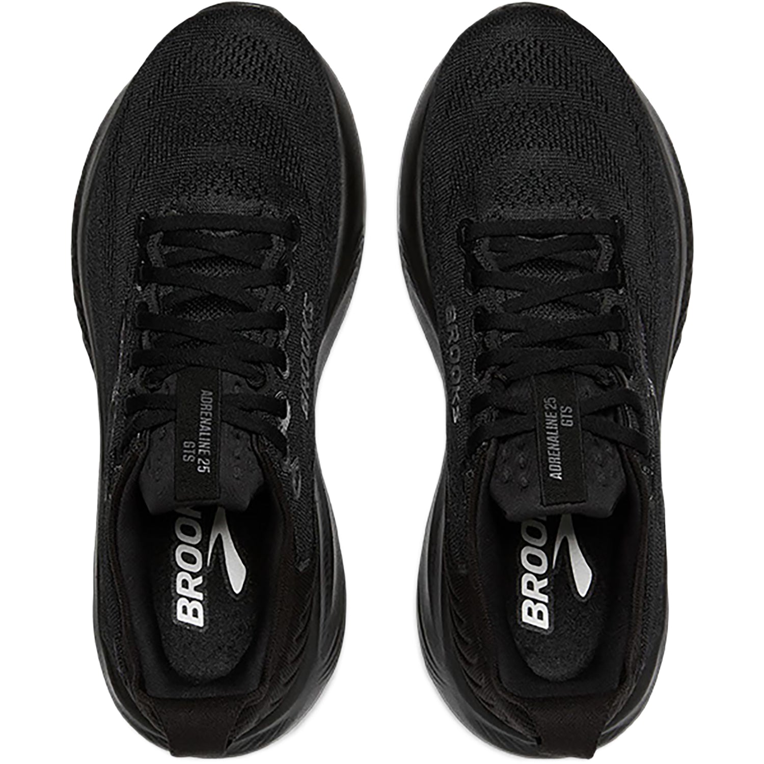 Mens Brooks Brooks Adrenaline GTS 25 Men's Athletic Shoes Black/Black/Ebony (Stability Support) Black/Black/Ebony