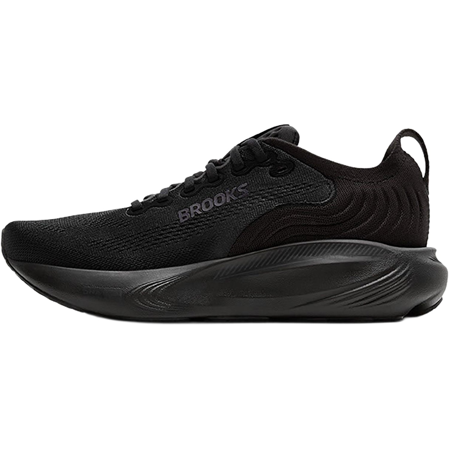 Mens Brooks Brooks Adrenaline GTS 25 Men's Athletic Shoes Black/Black/Ebony (Stability Support) Black/Black/Ebony